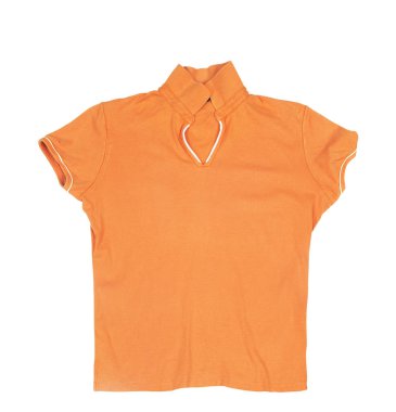 Beyaz bir arka plan üzerinde boş portakal T-shirt