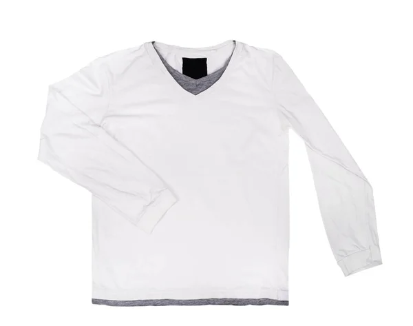 Maglione bianco bianco isolato su sfondo bianco — Foto Stock