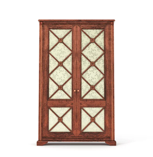 vintage gardırop izole 3d çizim,