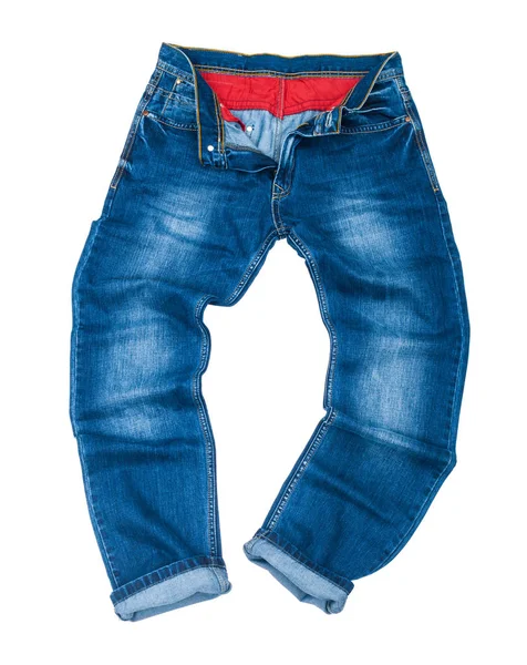 Pantalones vaqueros azules aislados — Foto de Stock