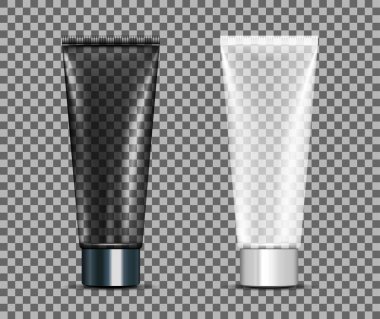 solated beyaz zemin üzerine şeffaf plastik ürünleri