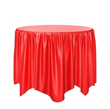 Kumaş üzerinde beyaz izole kare bir kaide üzerinde. 3D çizim