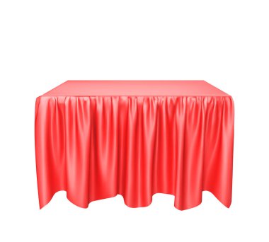 Beyaz izole kare bir Kaide üzerine kumaş