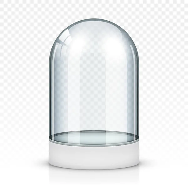 Cúpula de vidrio vacía sobre fondo blanco —  Fotos de Stock