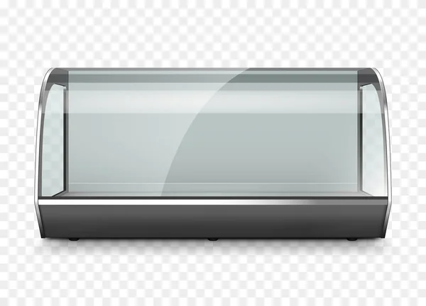 Lege koelkast display showcase. Geïsoleerd op transparante bac — Stockfoto