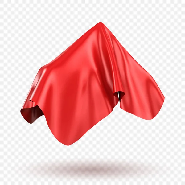 Red cloth isolated on transparent backround — Stock Photo, Image