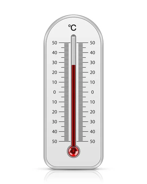 Meteorologia termometr na białym tle. Ilustracja wektorowa — Wektor stockowy