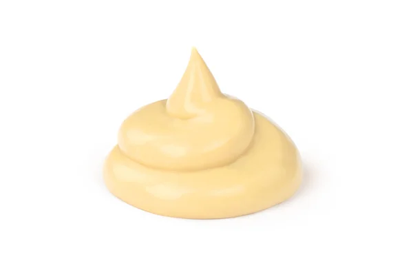 Salsa de mayonesa aislada sobre fondo blanco — Foto de Stock
