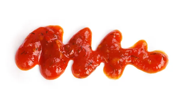 Tomatensauce isoliert auf weißem Hintergrund — Stockfoto