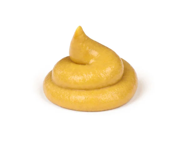 Molho de mostarda isolado no fundo branco — Fotografia de Stock