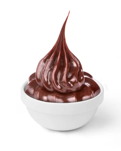 Creme de chocolate em uma chapa — Fotografia de Stock