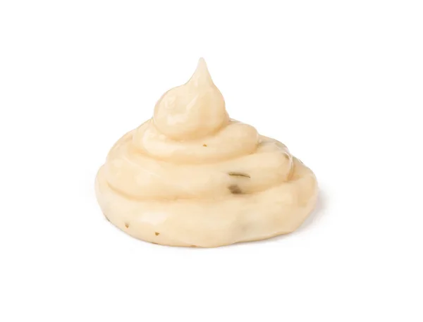 Salsa de mayonesa aislada sobre fondo blanco —  Fotos de Stock