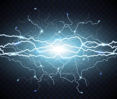 Yıldırım elektrik parıltısı. Hafif Fırtına