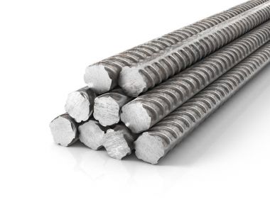 Metal armatür. Metal çubuklar. 3D çizim