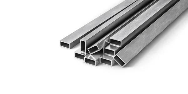 Rolled metal products. Steel profiles and tubes. 3d illustration — Stock Photo, Image