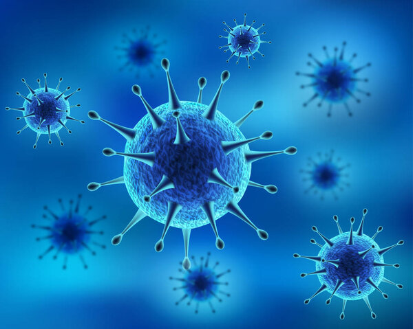 Illustration of virus cells