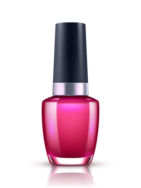 Nail polish bottle on white background — Stock Vector