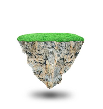 Özgürlük kavramı. Beyaz arka plan üzerinde gökyüzünde Adası. 