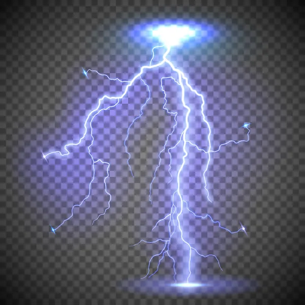 Vektor-Illustration eines realistisch leuchtenden Blitzes — Stockvektor