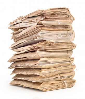 A large stack of newspapers on a white background clipart