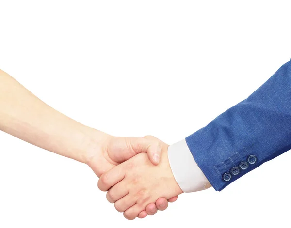 Handshake on a white background — Stok fotoğraf
