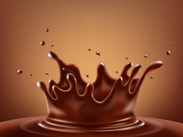 Forró csokoládé splash — Stock Vector