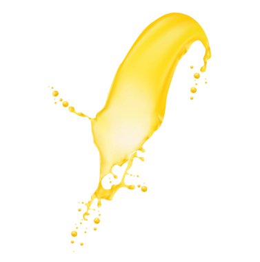 Beyaz arka plan üzerinde izole sulu turuncu sıçrama