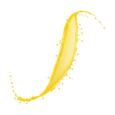 Beyaz arka plan üzerinde izole sulu turuncu sıçrama