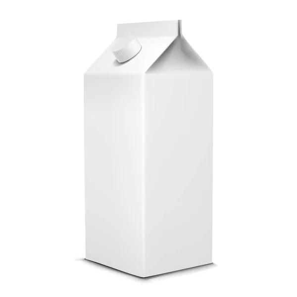 Vit mjölkpaketet, vektorillustration — Stock vektor