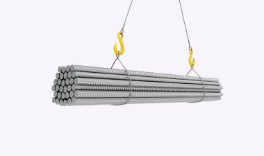  metal armatür vinç 3d illustratio üzerinde