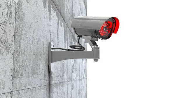 Kamera do nadzoru na rysunku 3d wall betono — Zdjęcie stockowe