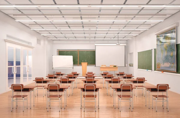 Sala de conferencias interior. ilustración 3d — Foto de Stock