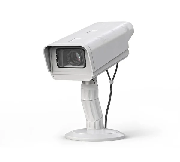 Kamera do nadzoru na białym tle ilustracja 3d — Zdjęcie stockowe