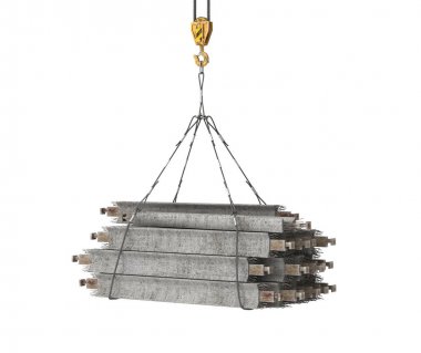  betonarme Lentolar vinç 3d çizim üzerinde
