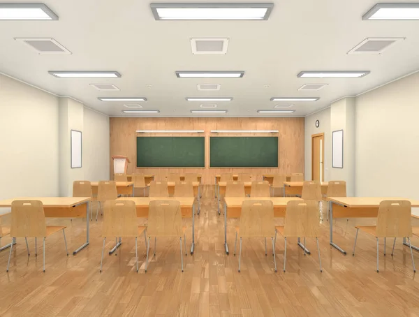 Iskolai tanterem belső. 3D-s illusztráció — Stock Fotó