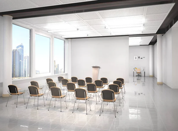 Sala de conferencias interior. 3d — Foto de Stock