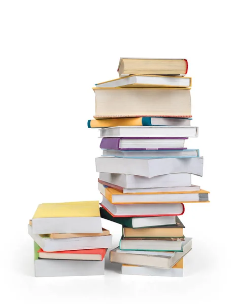 Stack of Books Isolado em um fundo branco — Fotografia de Stock