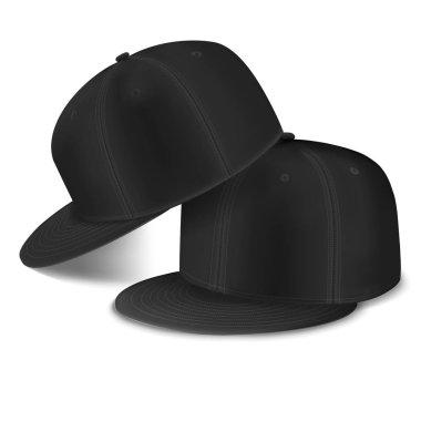 Mock-up siyah kap Hip Hop 3 ayarla