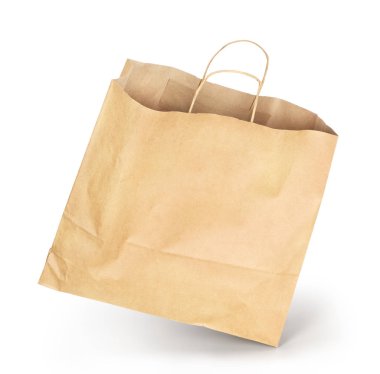 Beyaz bir arka plan üzerinde izole kağıt paket