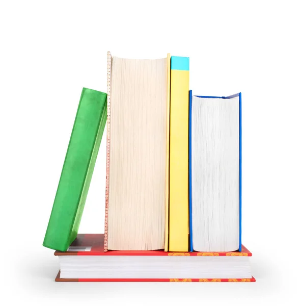 Stack of Books Isolado em um fundo branco — Fotografia de Stock