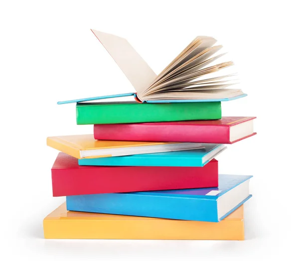 Stack of books isolated on a white background — Stock Photo, Image