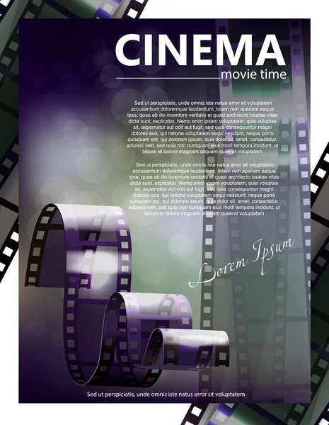 Cine película vector póster diseño plantilla . — Vector de stock