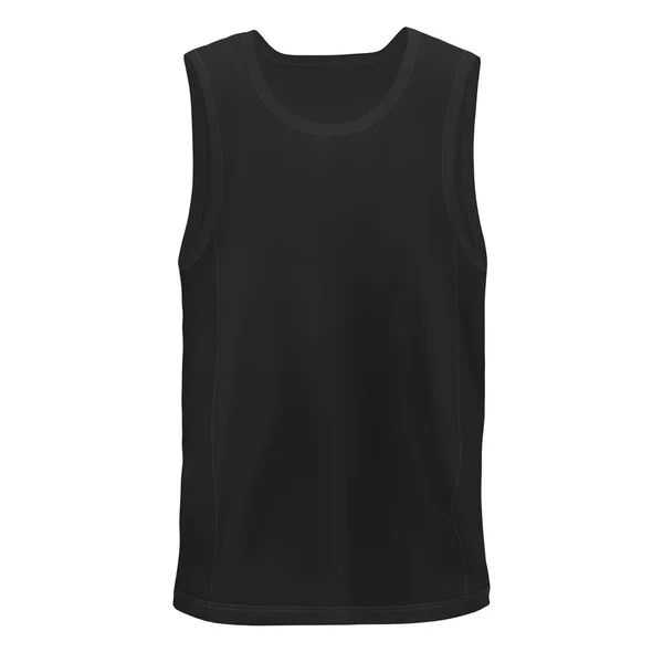 Vector Mock-up Black Man`s sleeveless shirt front Hip Hop. Basketball Stock Illustration