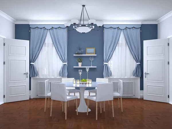 Dining area in the interior. 3d illustration — Stock Photo, Image