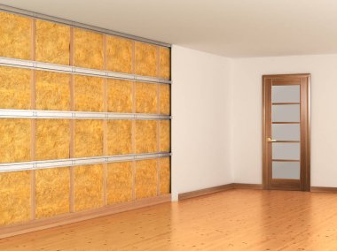 duvarları ses yalıtımı. 3D çizim