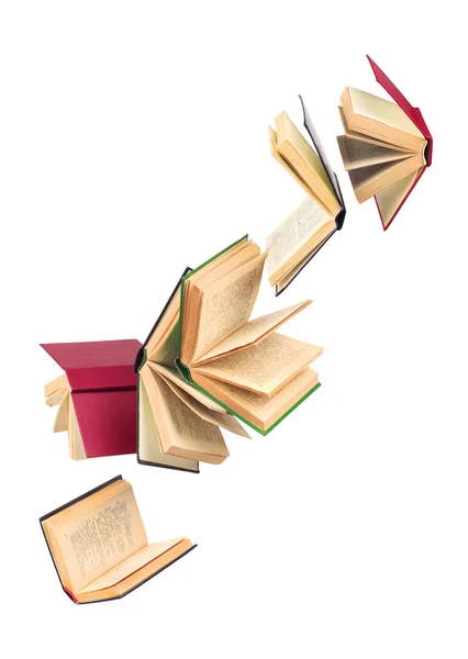 Old falling books — Stock Photo, Image