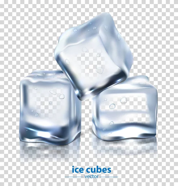 Cubos de hielo, vector — Vector de stock