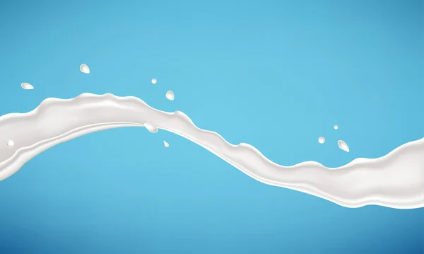 Splash of milk or cream — Stock Vector