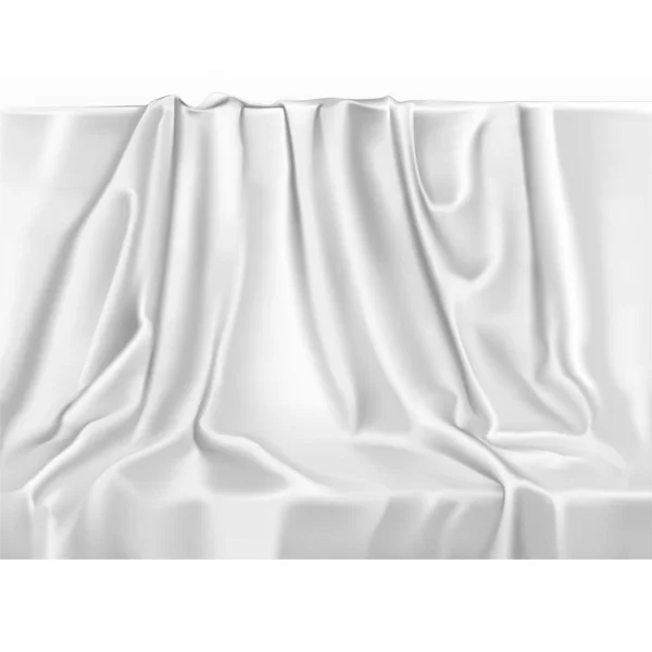 Vector branco cortinas fundo — Vetor de Stock