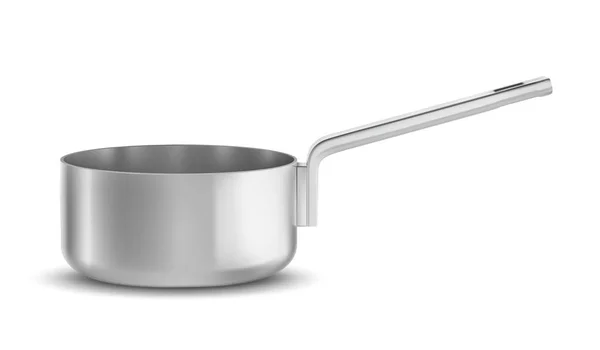 ステンレス鋼の鍋。白い背景で隔離 — ストックベクタ